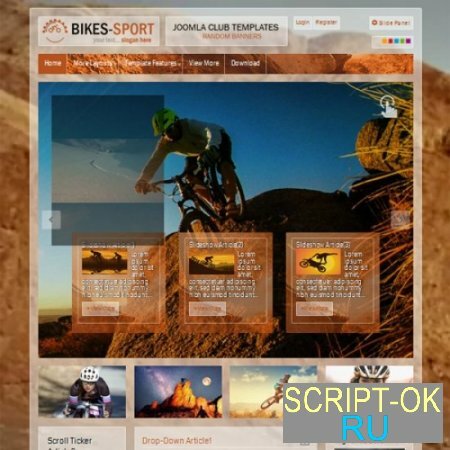 Bikes Sport – отличный спортивный шаблон Joomla 3